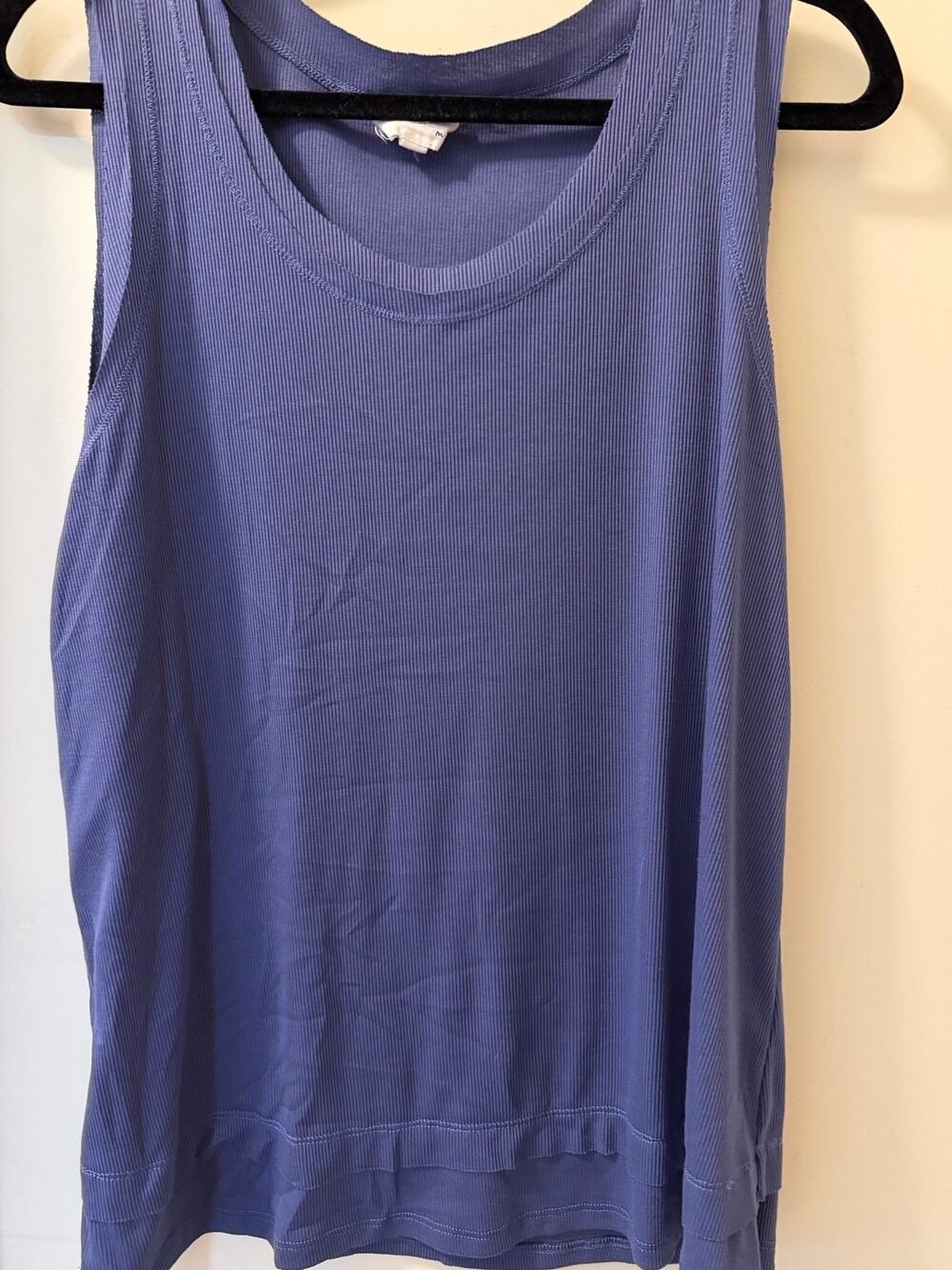 ANDRÉE BY UNIT Medium Blue Ribbed Tank Top Sleeveless Shirt